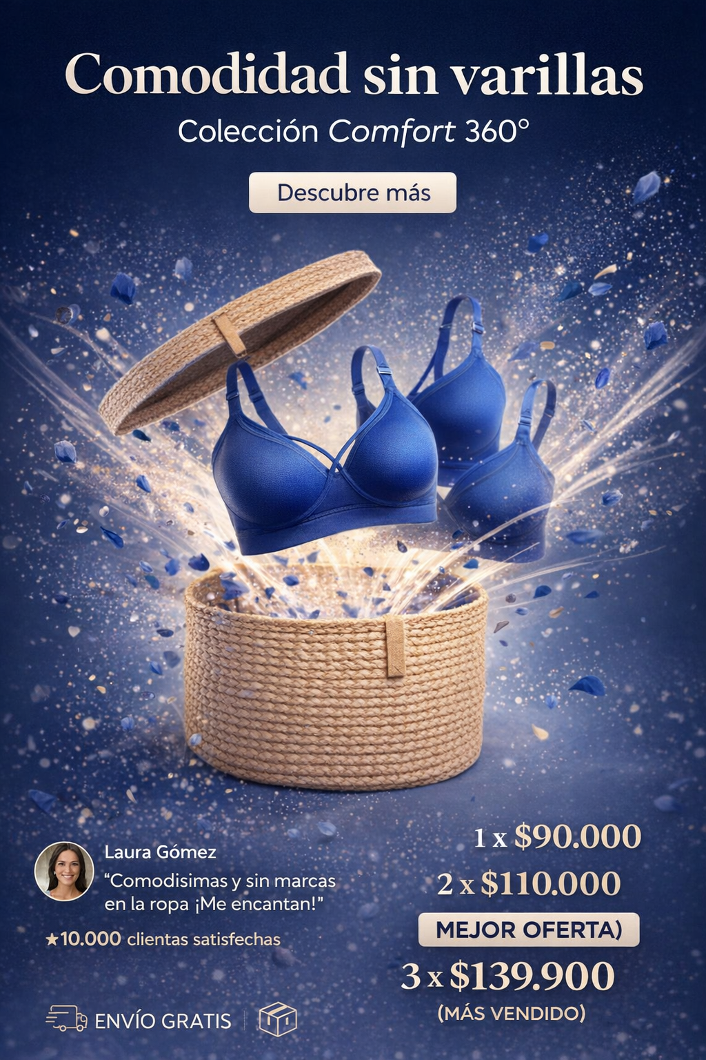 Brasier 360° que levanta, moldea y elimina los rollitos sin dolor